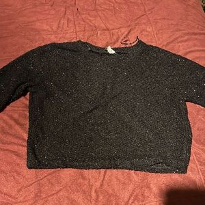 Black sweater, small, sparkles